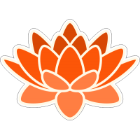 Оранжевый цветок лотоса