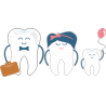 Семья зубов - папа, мама, ребёнок