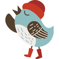 Птица в красной шапке