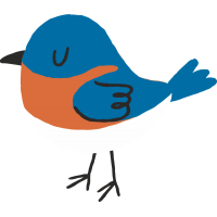 Синяя птица с коричневым брюшком