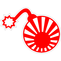 Бомба с японским флагом