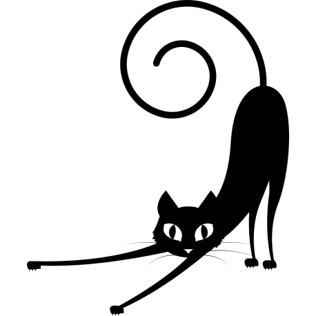 Кот с закрученным хвостом