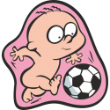 Мальчик в утробе матери играет в футбол