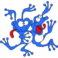 Две синих лягушки