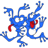 Две синих лягушки