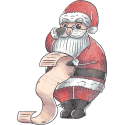 Дед Мороз со списком подарков