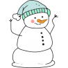 Снеговик в шапке