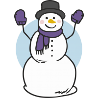 Снеговик в рукавичках