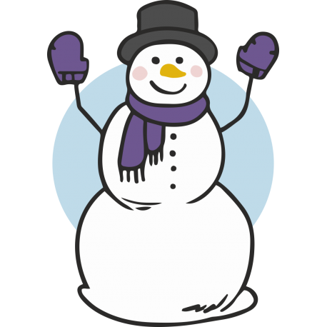 Снеговик в рукавичках