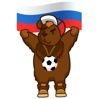 Медведь - Футбольный Болельщик