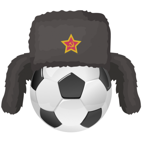 Мяч в советской ушанке