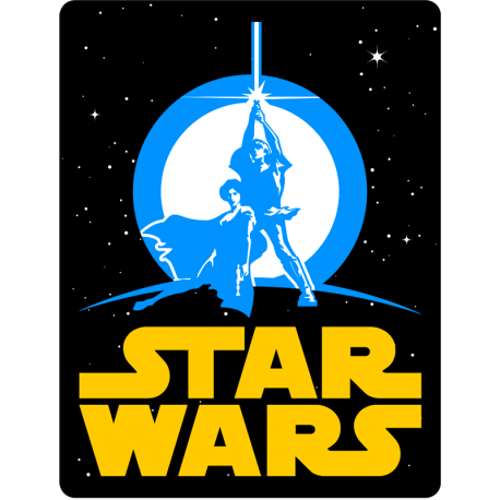 Юбилейный логотип Звездные Войны (Star Wars) Люк Скайуокер, Принцесса Лея (Luke Skywalker, Princess Leia)