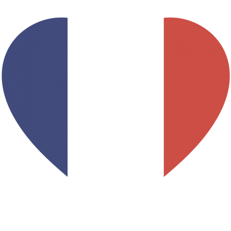 Сердце Флаг Франции (Французский Флаг в форме сердца)