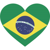 Сердце Флаг Бразилии (Бразильский Флаг в форме сердца)