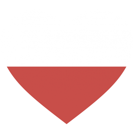 Сердце Флаг Польши (Польский Флаг в форме сердца)