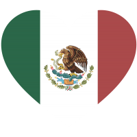 Сердце Флаг Мексики (Мексиканский Флаг в форме сердца)
