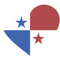 Сердце Флаг Панамы (Панамский Флаг в форме сердца)