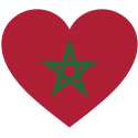 Сердце Флаг Марокко (Марокканский Флаг в форме сердца)