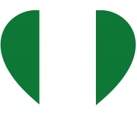 Сердце Флаг Нигерии (Нигерийский Флаг в форме сердца)