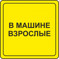 В машине взрослые