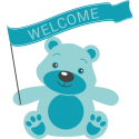 Плюшевый медведь Welcome